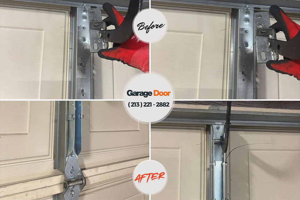 Before and after: garage door repair Rock Springs, NM